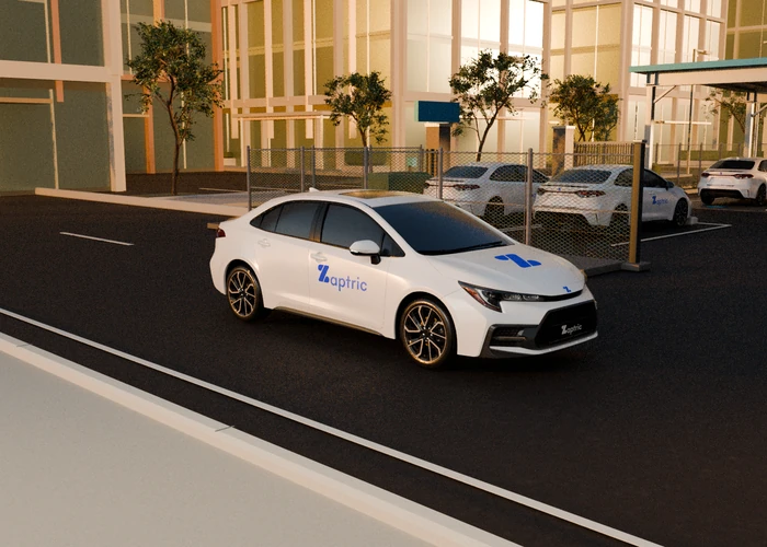 Branded illustrative fleet car paired with the categories in its operating record